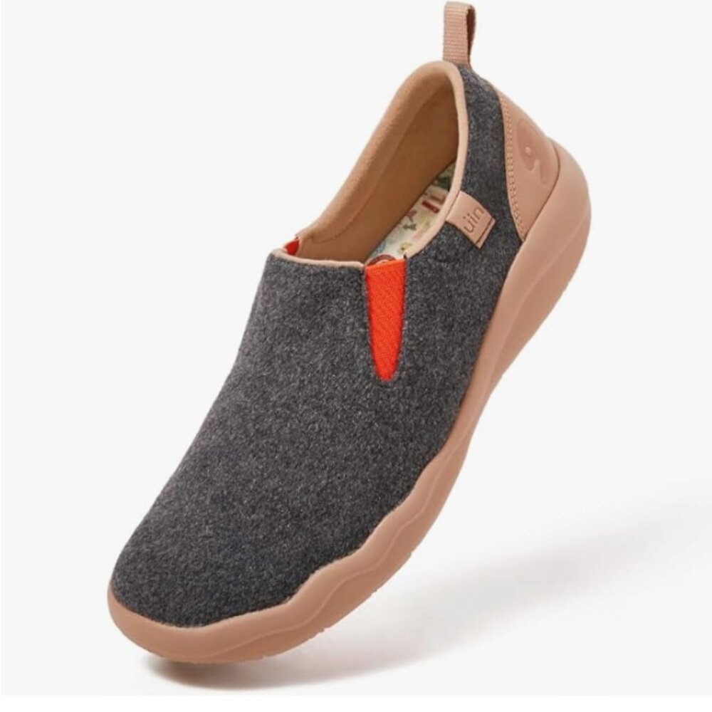 UIN Toledo II Slip-On Wool Loafers in Deep Grey